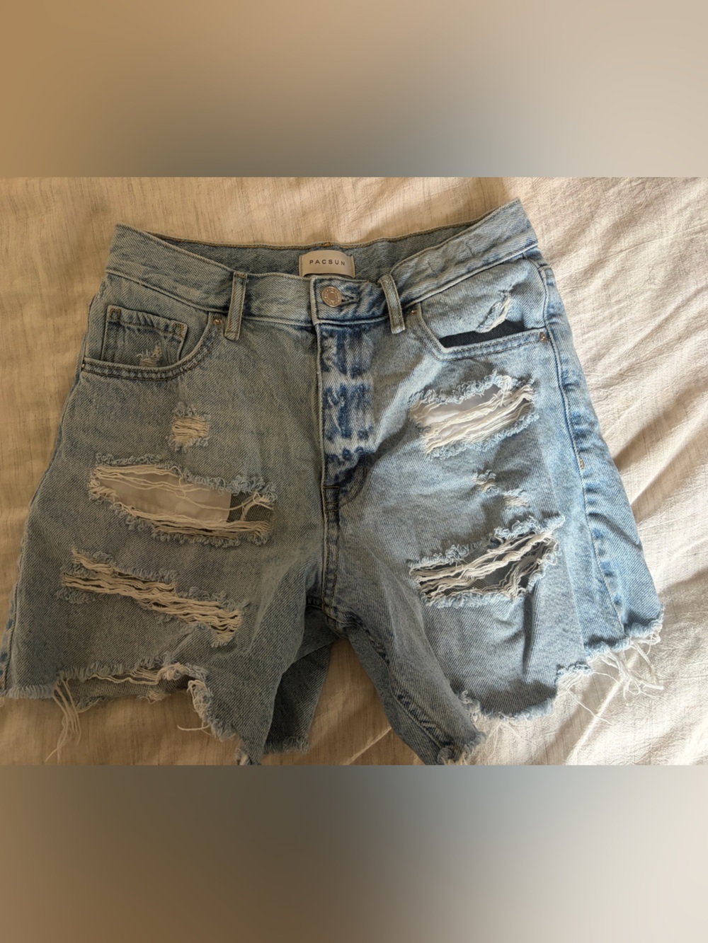 PacSun Light Blue Distressed Denim Jean Shorts